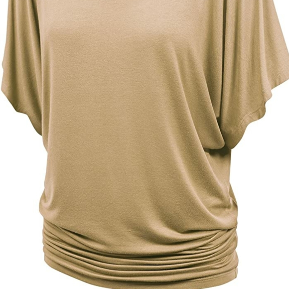 Taupe Short Sleeve Boat Crew Neck - Picture 10 of 11